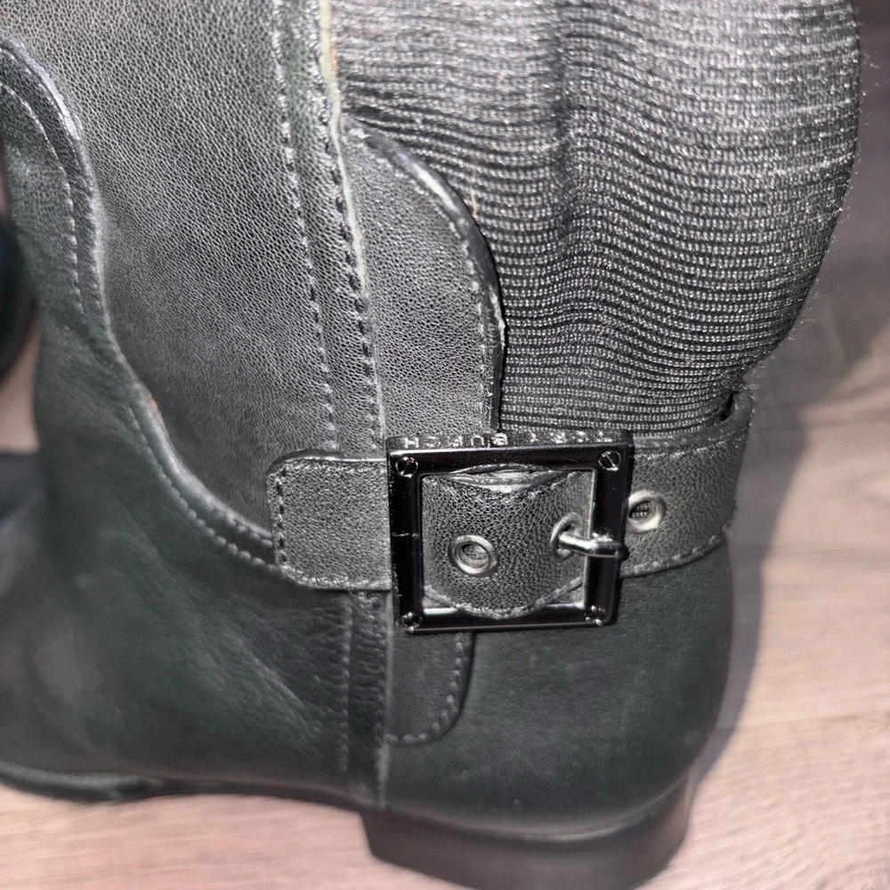 Tory Burch Black Leather‎ Over The Knee Riding Boots Classic Preppy